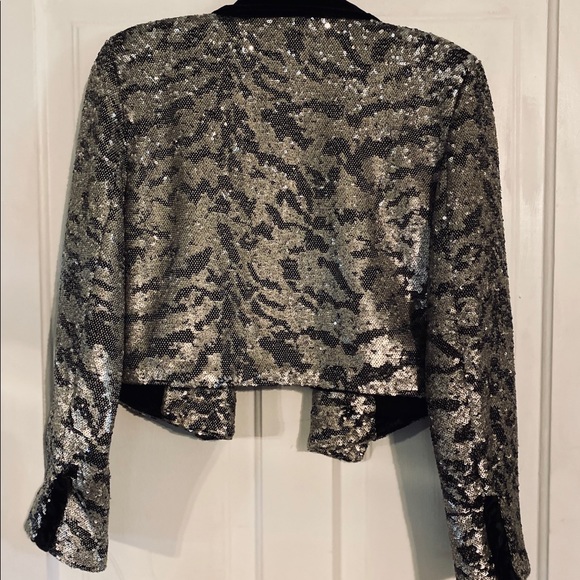 NWOT FREE PEOPLE Ari tiger striped sequin jacket - Picture 8 of 11